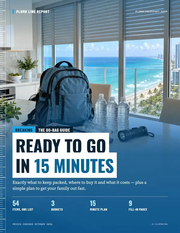 Cover of Ready to Go in 15 Minutes, The Go-Bag Guide